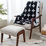 拾木全实木布艺休闲沙发椅子单个小户型沙发简约现代单人住宅家具