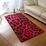 仙吉紫色豹纹地毯个性地垫客厅茶几沙发书桌椅进门防滑耐脏长脚垫