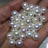 天然淡水珍珠DIY裸珠颗粒散珠 5A正圆无瑕强光白色3-13mm批发定做