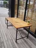 美式乡村LOFT工业风格家具 工作桌 会议桌复古铁艺实木餐桌