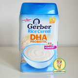 美国嘉宝米粉1段益生菌DHA大米婴儿米粉 进口婴儿营养辅食米糊