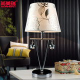 现代简约欧式水晶台灯卧室床头灯时尚创意台灯可调节客厅装饰灯具