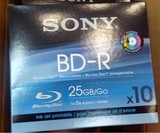 原装正品索尼蓝光刻录盘25G BD-R可打印蓝光光盘单片包装