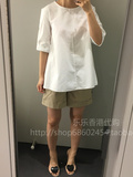乐香港代购HM高端COS专柜16夏 女装欧美简约休闲白色上衣T恤
