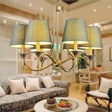 简约现代美式乡村铁艺古铜色吊灯 欧式复古客厅卧室餐厅书房灯饰
