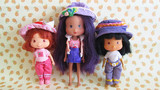 怀旧收藏古董娃娃万代可爱红发草莓娃娃和深紫浓密长发