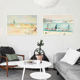 简约现代小清新北欧风景山水淡雅欧式客厅卧室沙发背景墙装饰画