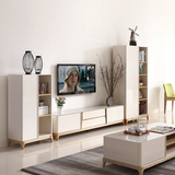 现代北欧电视高柜组合家具 简约实木客厅储物柜边柜酒柜书柜