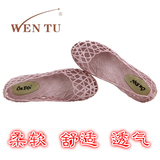 越南橡胶凉鞋女夏季镂空透气单鞋平底包头凉鞋学生鞋防滑孕妇鞋子