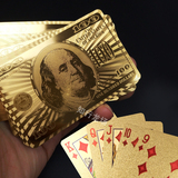 土豪金箔扑克牌批发 澳门风云同款德州塑料扑克 创意黄金色牌收藏