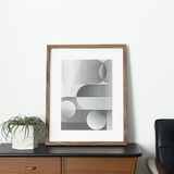 PaperPlay-RISO灰系几何装饰画/家居装饰/北欧风格现代简约壁画