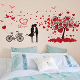 创意贴画墙贴卧室温馨浪漫房间床头婚房衣柜墙上床头墙壁贴纸情侣