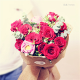 玫瑰花束鲜花速递女朋友礼物表白求婚生日红玫瑰花北京同城七夕预