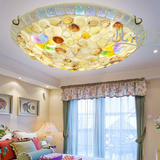 地中海贝壳灯LED田园创意卧室吸顶灯波西米亚客厅过道阳台灯具