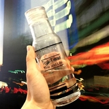 潮流夏季韩国可乐汽水瓶便携提绳学生个性透明柠檬随手玻璃水杯子