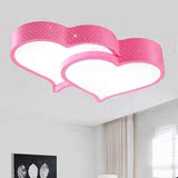 创意LED吸顶灯爱心形主卧室灯粉色女孩房间灯温馨婚房灯客厅灯具