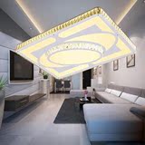 时尚创意客厅灯长方形简约现代大气1米遥控简欧水晶吸顶灯卧室le