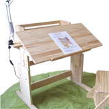 学习岛学习桌实木绘图桌电脑桌绘画高度升降斜面角度可调节设计桌
