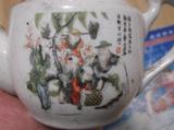 老瓷器青花瓷文化展览一把民国时期的印花人物小茶壶小巧玲珑包老