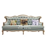 现货美式新古典沙发 欧式实木布艺沙发 法式高档简约双人沙发三人