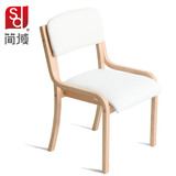 实木餐椅 软面椅 曲木靠背椅欧式椅子 宽53深45坐高46/靠背高83cm