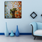美式油画无框画室内客厅装饰画手绘抽象时尚挂画现代简约卧室壁画