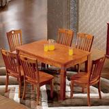 实木餐桌橡木餐桌椅组合条形餐桌方形餐桌小户型餐桌椅组合成都