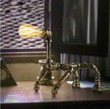 复古工业装饰小狗水管工作台灯创意个性餐厅美式酒吧台咖啡厅台灯