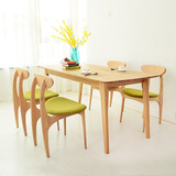 实木餐桌北欧餐桌日式小户型白橡木简约长方形饭桌欧式家具