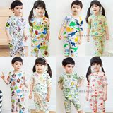 [2016夏新]韩国进口儿童内衣套装幼儿空调房睡衣7分袖家居服超薄