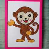 五谷杂粮豆子种子创意粘贴画 幼儿园手工材料包创意装饰画小猴子