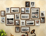 京津包邮实木照片墙 适合生活照的相片墙 20框 创意 组合 相框墙