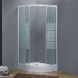 淋浴房简易卫浴室 钢化玻璃移门式屏风隔断弧扇形 康利达正品特价