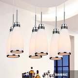 简约现代LED餐厅吊灯创意小餐吊灯单头三头吸顶吊灯吧台玻璃吊灯