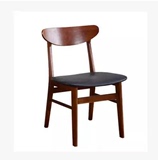 现代简约实木椅西餐厅奶茶店餐桌椅子复古咖啡厅桌椅组合批发
