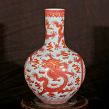 景德镇陶瓷工艺家居装饰品仿古瓷器花瓶现代客厅古典欧式玄关摆件