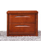 胡桃木床头柜 实木新古典床边柜整装简约卧室抽屉储物柜现代中式