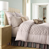 欧式美式样板房刺绣纯色四件套1.5m全棉纯棉床单1.8m被套床上用品