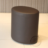 现代风格沙发凳 椭圆形皮凳 多色可选深咖啡色皮凳优质皮凳