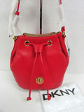 美国直邮DKNY正品代购女士牛皮水桶包手提斜挎单肩包
