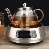 大容量耐热玻璃茶壶不锈钢过滤泡茶壶 可加热煮茶壶电陶炉烧水壶