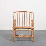 新中式老榆木圈椅实木原木主人椅明清仿古圈椅三件套太师椅办公椅