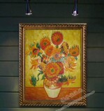 梵高 向日葵油画纯手绘印象名画临摹客厅卧室玄关餐厅花卉装饰画