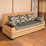 新款藤沙发床折叠藤沙发三人客厅小户型多功能藤艺沙发床两用