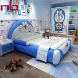 儿童床 男孩女孩青少年卡通1.2米 1.5米单人床 创意机器猫皮床