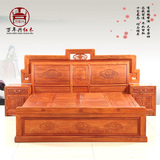缅甸花梨大果紫檀红木家具简约新中式古典大床非洲花梨卧室双人床