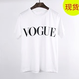 vcruan夏装新款印花短袖T恤宽松百搭打底上衣半袖体恤女潮BD62070