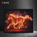 魔手丹青中式西式美式装饰画diy数字油画客厅卧室抽象动物手绘马