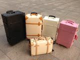 韩国复古旅行箱拉杆箱万向轮行李箱男女皮箱登机箱子20寸24寸28寸