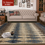 圣瓦伦丁 美式地毯客厅现代简约茶几 卧室欧式床边毯北欧宜家图案